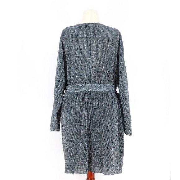 NWT H&M Glittery Jersey Wrap Blue Dress Size 4XL - Picture 6 of 8